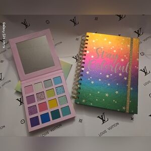 2 Piece Set: Life In Pastel 16 Eyeshadow Pallet & Stay Colorful Notebook NEW